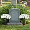 2 Sets Artificial Cemetery Flowers for Grave, Outdoor Roses Funeral Flowers with Cemetery Vase, Memorial Flowers Arrangements Bouquet Vibrant and Long-Lasting Colors(White)